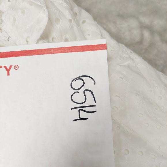 Parisian Broderie Off-shoulder Flared Sleeve Flare Mini dress in white P6514 - Picture 9 of 9